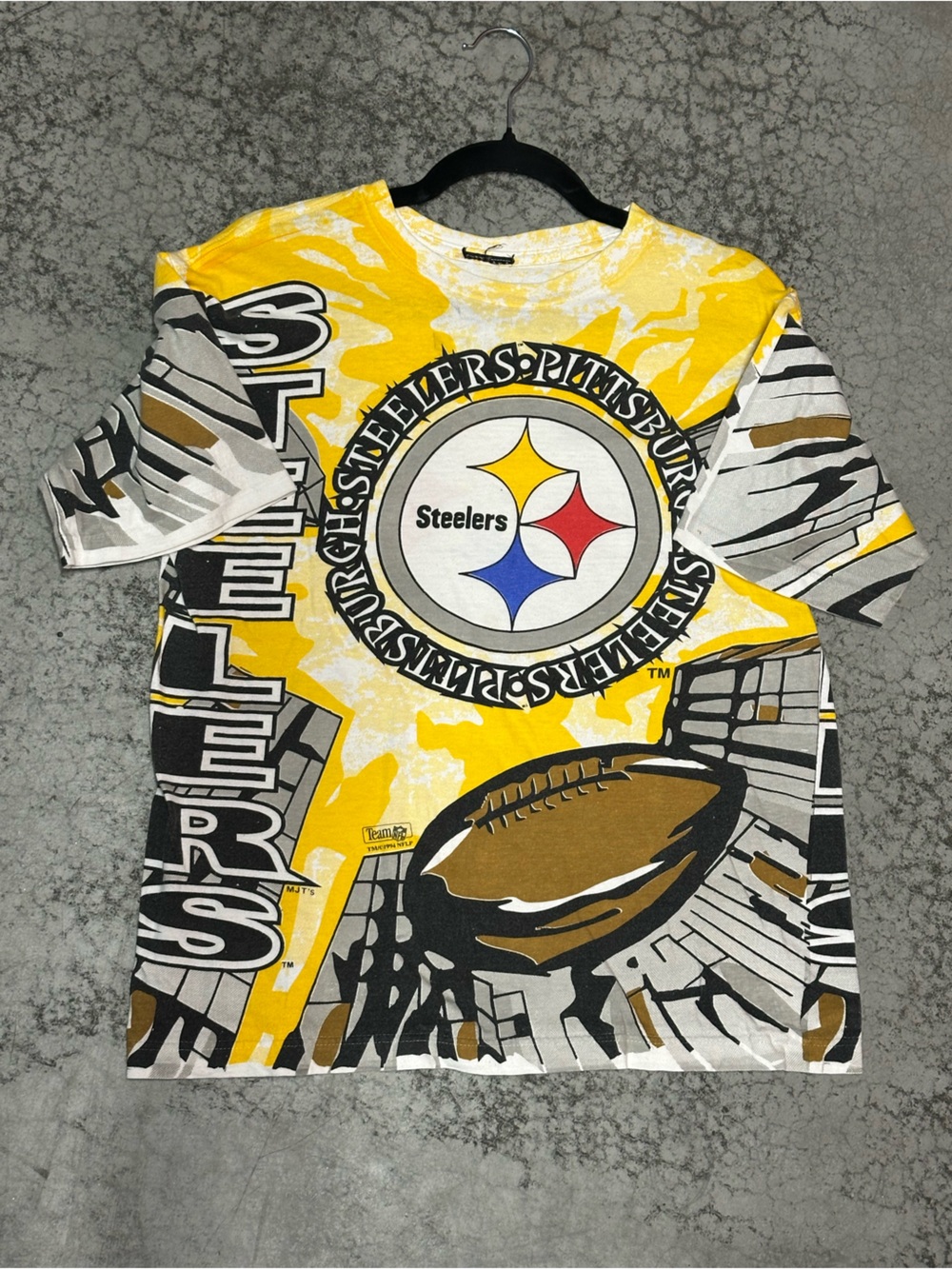 Vintage Pittsburgh Steelers All Over Print Football T shirt 90s Men’s Small